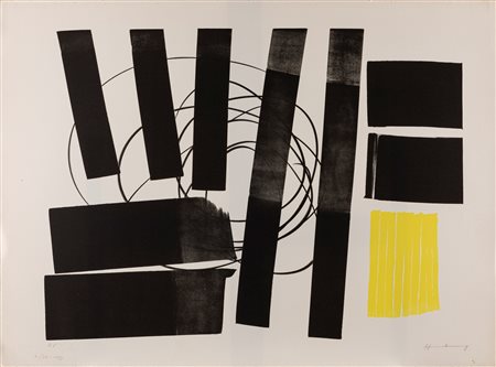 Hans Hartung (Lipsia 1904-Antibes 1989)  - Hommage a Picasso, 1973