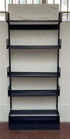 Lips Vago Libreria modello "Congresso". Italia, anni '60/'70. Metallo laccato bl