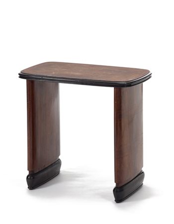 Piccola consolle in legno massello e impiallacciato. Italia, anni '30. (cm 72x6