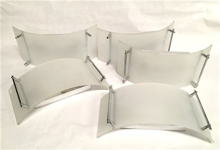 Lotto composto da cinque lampade da parete modello "Argo", produzione Lamiproge