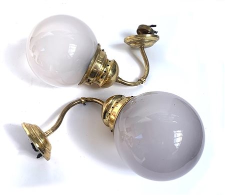 Luigi Caccia Dominioni Coppia di lampade da parete modello "LP1 Lampione". Produ