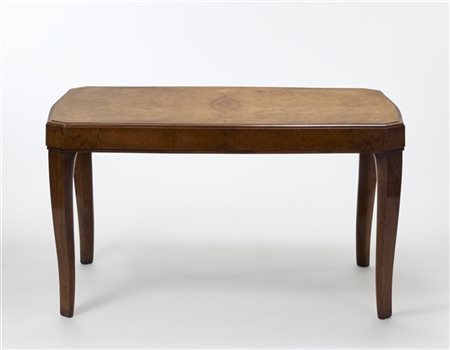 Tavolo da pranzo Barocchetto in legno massello e impiallacciato con piano in ra