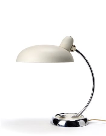 Escolux Lampada da tavolo. Germania, anni '60/'70. Metallo cromato e acciaio ver