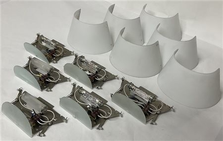 Fontana Arte Lotto composto da sei lampade da parete modello "Ananas". Italia, a