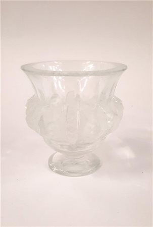 Lalique Piccola coppa in vetro soffiato in stampo trasparente incolore parzialme