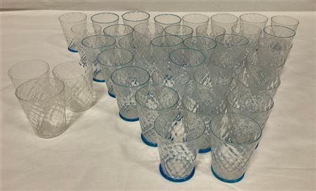 Manifattura di Murano
Lotto composto da trentacinque bicchieri da bibita in vet