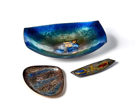 Lotto composto da un vassoietto Laurana Pesaro, uno svuotatasche Vigna Nuova Fi