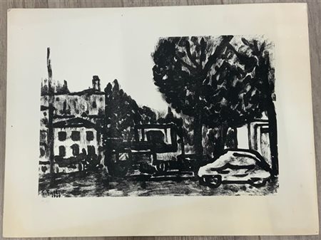 Ignoto "Case" litografia
cm 46x60
firmata Gatti e datata 1968 in lastra, numera