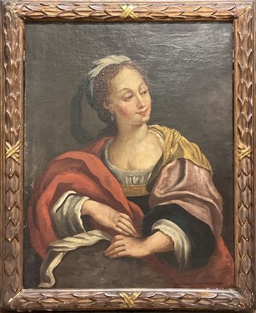 Ignoto, antico dipinto raffigurante Giuditta e Oloferne, olio su tela (cm 76,5x