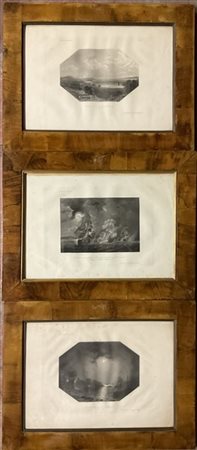 Skelton, Gudin. Lotto composto da tre incisioni di soggetto e misure diverse, i