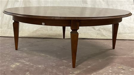 Tavolo da salotto di forma tonda in legno con gambe rastremate (d cm 145, h cm