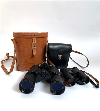 Lotto composto da un binocolo Zeiss ed uno marcato Milo, in custodie (difetti e