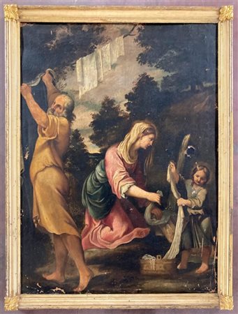 Ignoto, antico dipinto, copia da Lucio Massari, raffigurante "La Madonna del bu