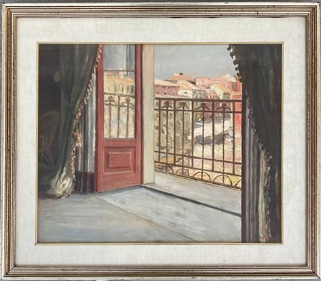 N. Failla "Scena d'interno" olio su tela (cm 43x54) Firmato in basso a destra. I