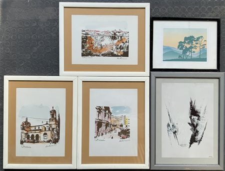 Cartone contenente numerose stampe e riproduzioni di soggetto e misure diverse