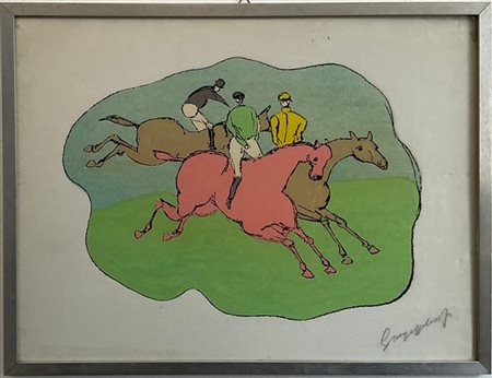 Giuseppe Cesetti "Senza titolo" serigrafia su cartone telato (cm 55x73) firmata