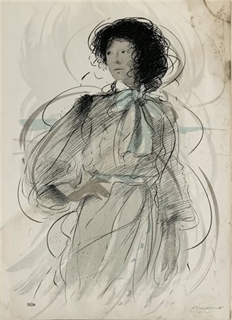 Lotto composto da sette litografie a colori di soggetto, autore e misure divers