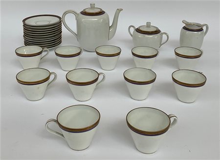 Manifattura Ginori, parte di servizio da caffè composto da caffettiera, zuccher