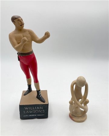 Lotto composto da una scultura gadget in gesso dipinto per Il brand William Law