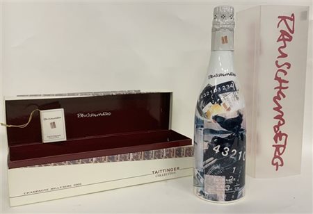Champagne Taittinger su disegno di Rauschenberg, in confezione originale