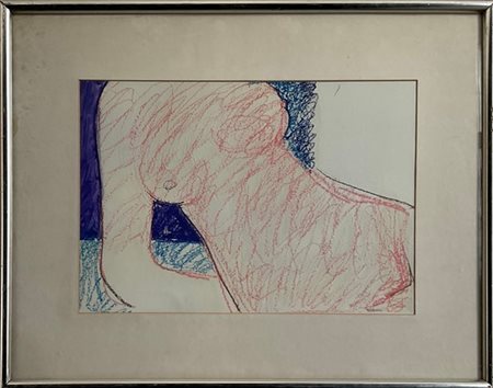 Lotto composto da un olio su tela di Pascal Papisca raffigurante paesaggio (cm