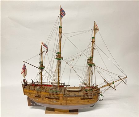 Modello in legno della nave oceanografica "Endeavour" comandata nel sec. XVIII