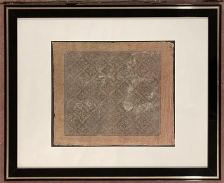 Bozzetto per tessuto su carta (cm 40x34) in cornice