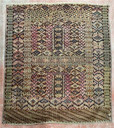 Tappeto Ensi-Boukhara, Turkestan occidentale, fine secolo XIX. Decoro geometric