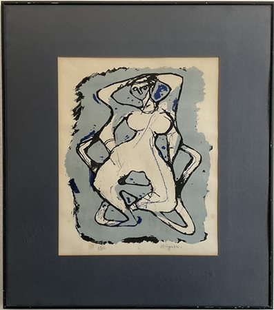 Minguzzi - Leddi Lotto composto da una litografia e un'acquaforte di soggetti e