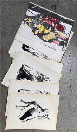 Lotto composto da due cartelle contenenti varie stampe e litografie, alcune di