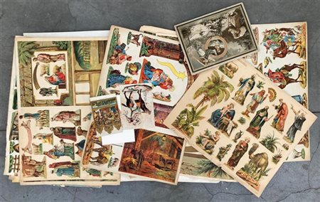 Cartella contenente diorami, fogli e scritti vari inerenti i presepi ed il Nata