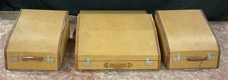 Lotto di tre bauli portapacchi da autovettura, misure diverse (difetti)