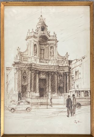 Lotto composto da due disegni di soggetti, autore e misure differenti (misura m