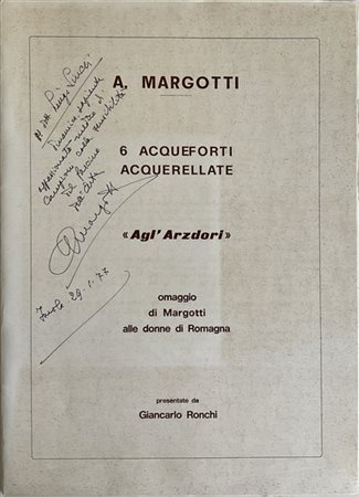 Anacleto Margotti Cartella contenente 12 tra litografie e acqueforti raffigurant