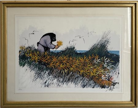 Lotto composto da una litografia a colori di Gastone Breddo (cm 50x70) e una li