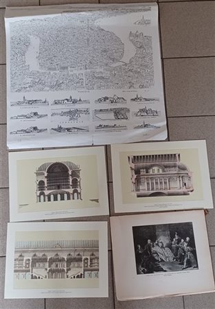 Cartella contenente numerose incisioni, riproduzioni e tecniche miste di autori