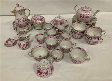 Manifattura di Meissen. Parti di servizio da te e caffè in porcellana decorato