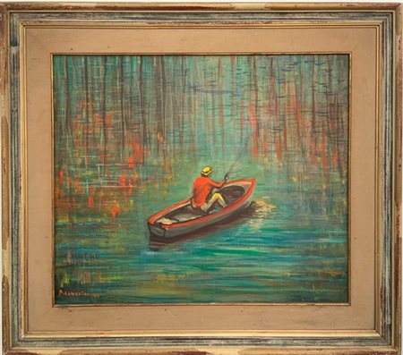 Adelio Cancellari Lotto di sei dipinti ad olio su tela di soggetti e dimensioni