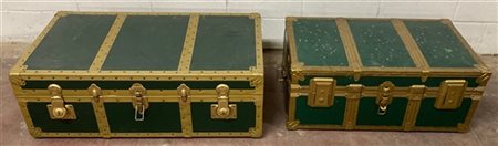 Lotto composto da due bauli contenenti numerosi tessuti diversi (difetti)