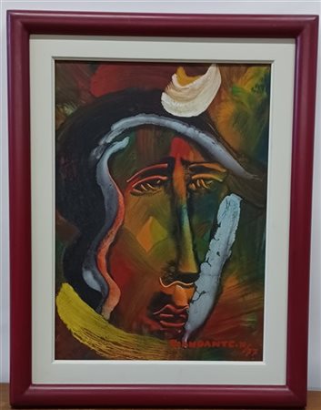 Giandante X Lotto composto da tre oli su compensato (cm 50x35) raffiguranti vaso