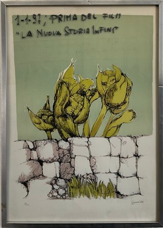 Alfredo Fabbri - Muscatello - firma indecifrata tre litografie a colori di sogge