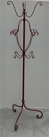Appendiabiti in ferro battuto rosso, (cm h 200 x 60) (difetti)