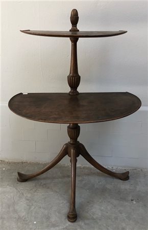 Etagère tripode in legno a due ripiani (cm 61x88x34) (lievi difetti)
