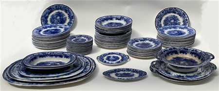 Manifattura Davenport, British Scenery. Servizio in porcellana decorata in mono