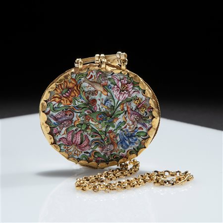 Pendente con catena in oro e smalto, Germania 1600 