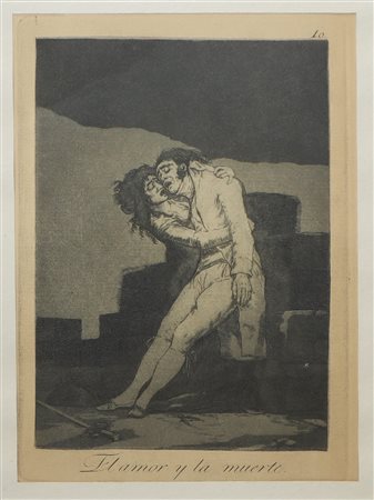 Francisco de Goya (Fuendetodos 1746-Bordeaux 1828) - El amor y la muerte
