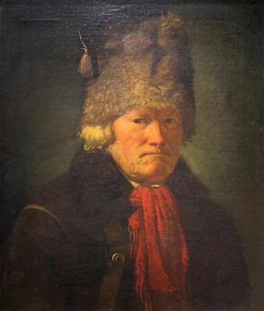 Knut Alfred Ekwall (attribuito a) (Svezia 1843-1912) - Uomo con colbacco, nineteenth century