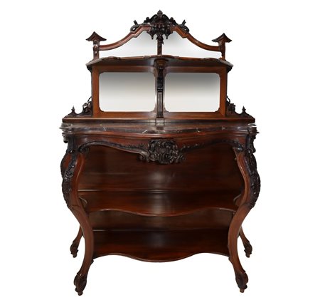 Console con alzata a specchiera e mensola, Late 19th century