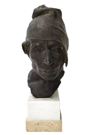 Achille D'Orsi
(Napoli 1845-Napoli 1929)
 Il carrettiere Statua in bronzo (Galleria La Piccirella)