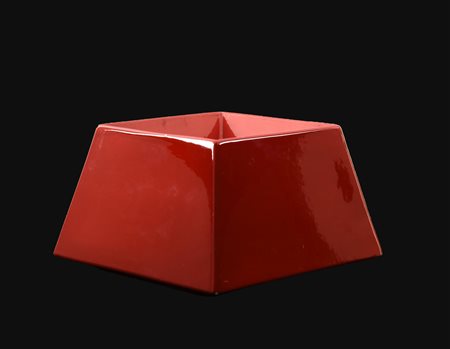 Ettore Sottsass PORTAFRUTTA Y14. SERIE YANTRA ceramica, cm 28x28x16 sotto la...